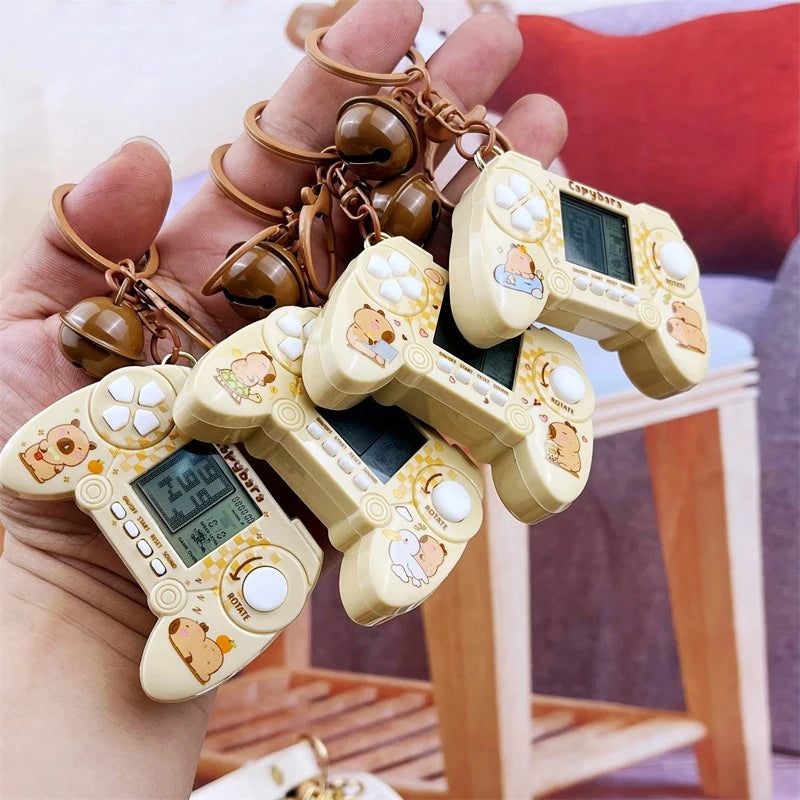 Capybara Console Keychain โ Cute Mini Game Toy & Bag Charm