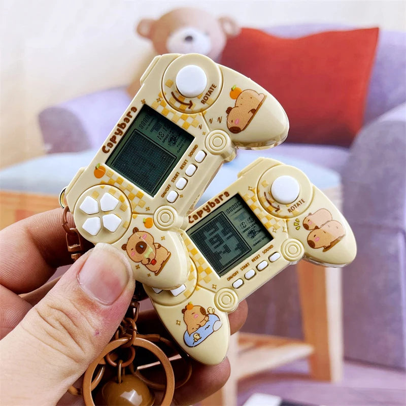 Capybara Console Keychain – Cute Mini Game Toy & Bag Charm