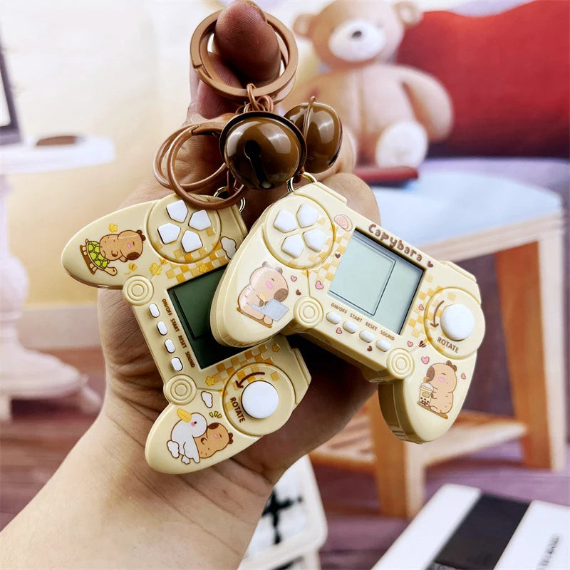Capybara Console Keychain – Cute Mini Game Toy & Bag Charm