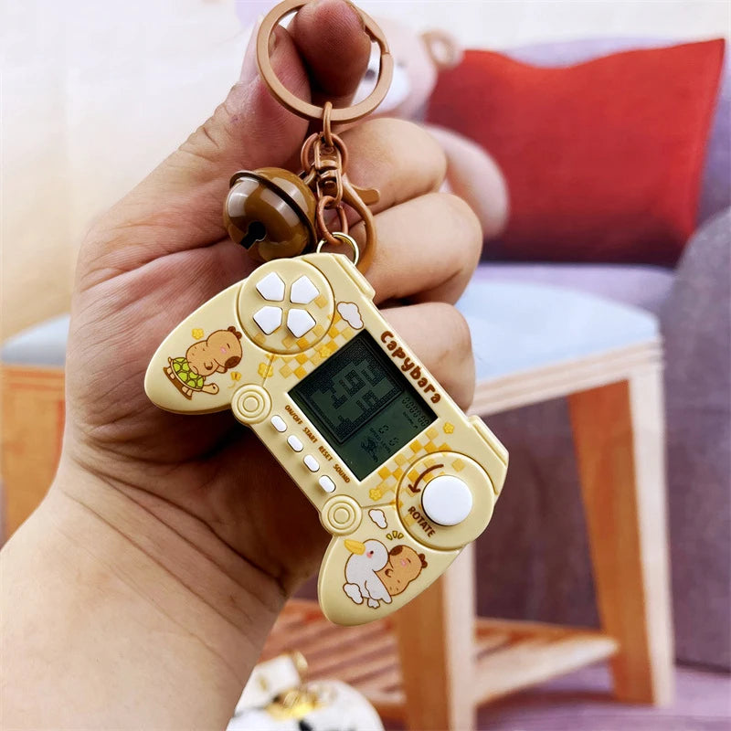 Capybara Console Keychain – Cute Mini Game Toy & Bag Charm