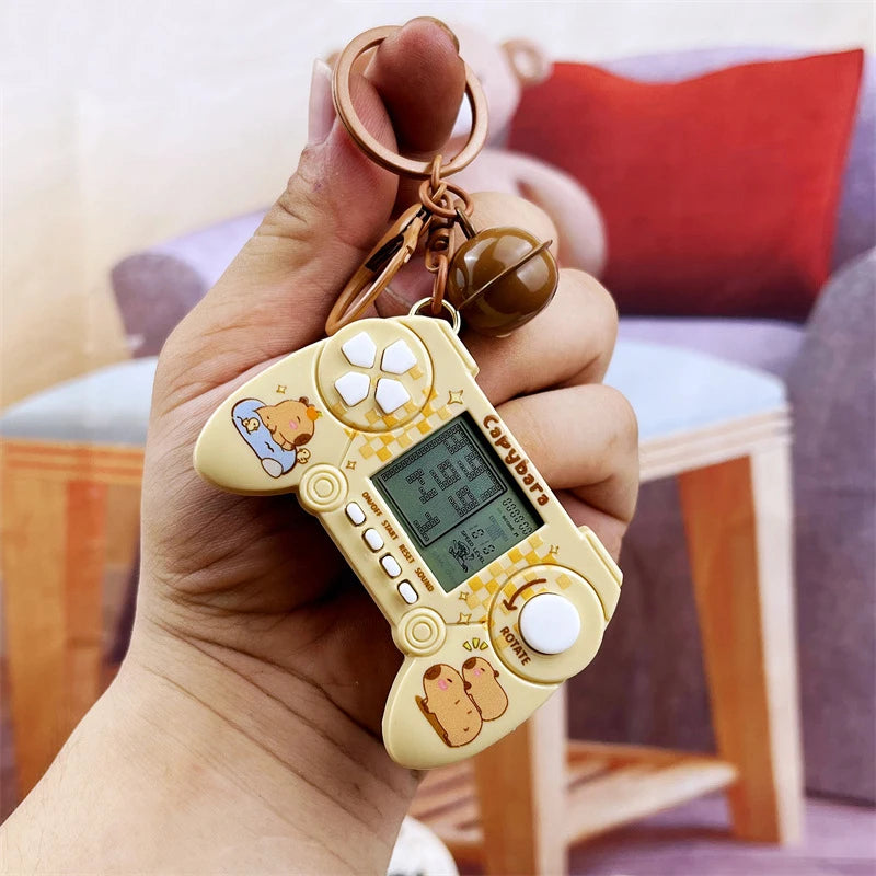 Capybara Console Keychain – Cute Mini Game Toy & Bag Charm
