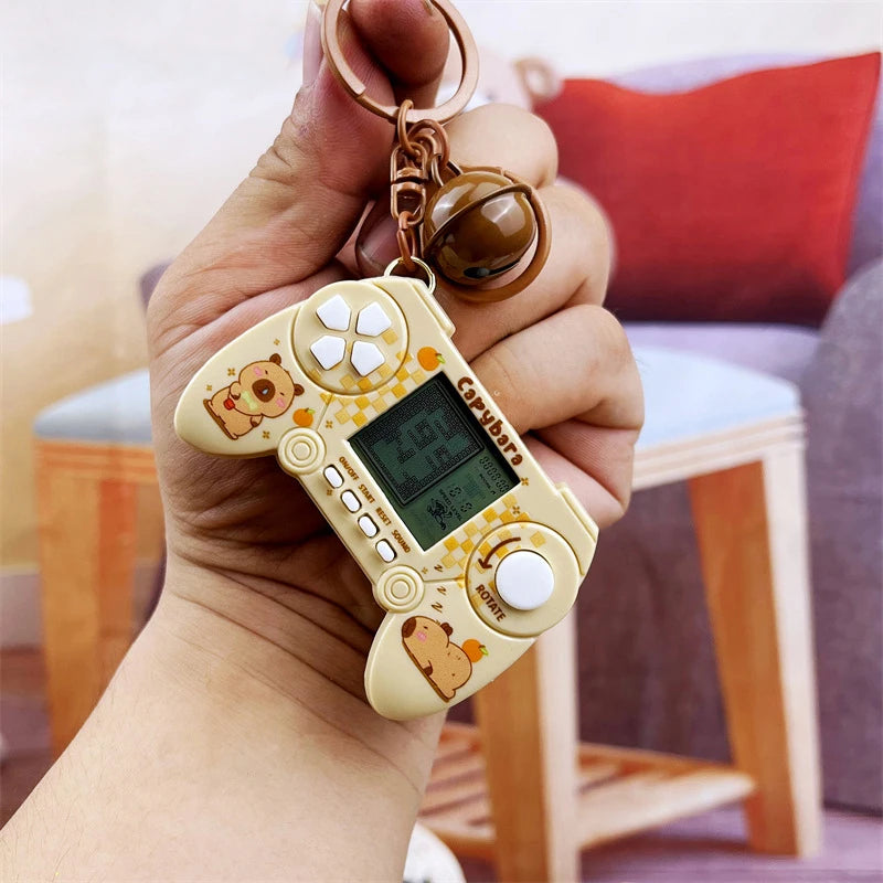 Capybara Console Keychain – Cute Mini Game Toy & Bag Charm