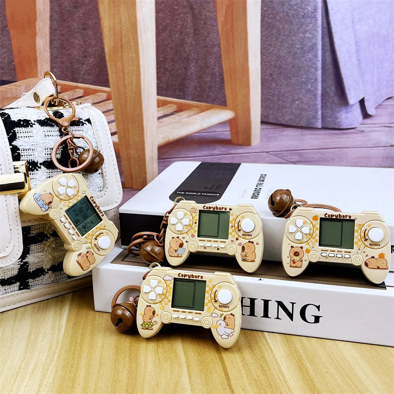 Capybara Console Keychain – Cute Mini Game Toy & Bag Charm