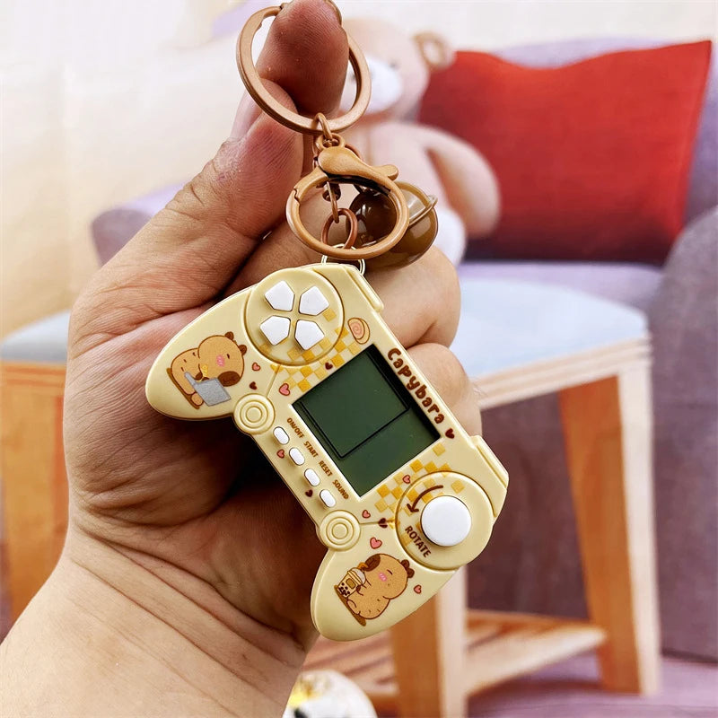 Capybara Console Keychain – Cute Mini Game Toy & Bag Charm